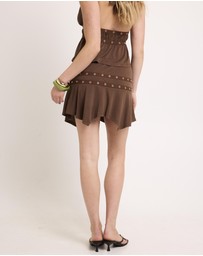 Insight - Annie Eyelet Mini Skirt
