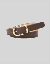 KAJA Clothing - Needle Buckle Belt - Dark Brown