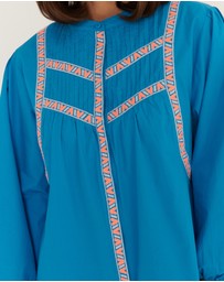 ALEXANDRA - Silas Blouse Blue Teal