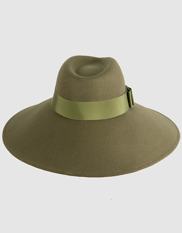 Max Alexander - Wide Brim Olive Winter Hat