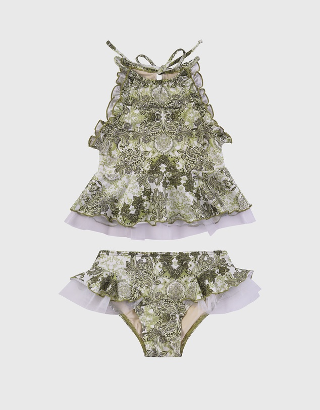 Aqua Blu Kids - Tapestry Halter Neck Bikini Set - Kids