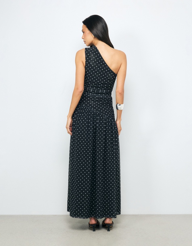 AERE - Hazel One Shoulder Mesh Dress