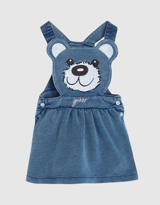 GUESS - Bodysuit and Bear Knit Denim Skirtall Set