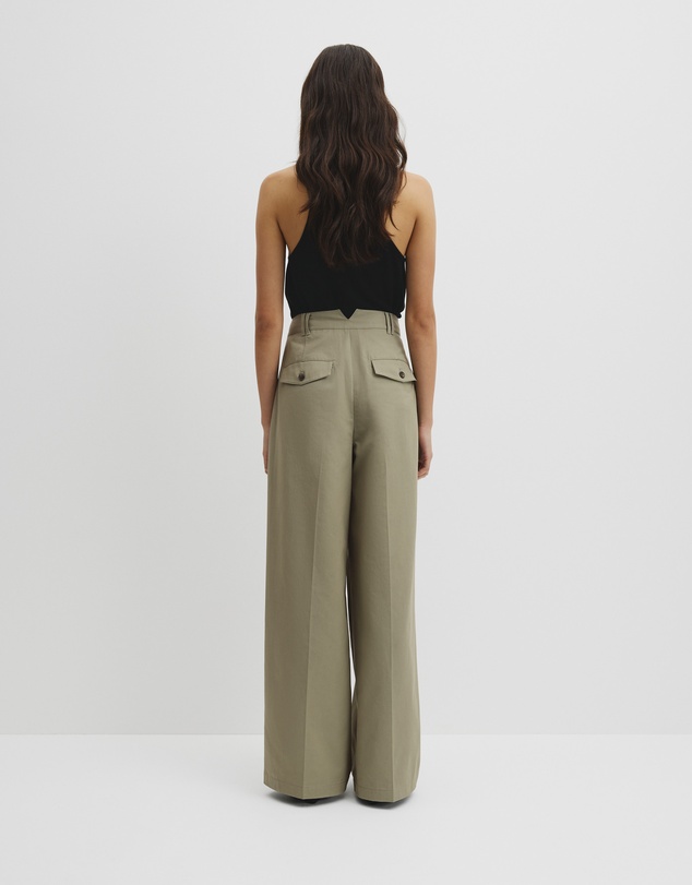 Country Road - Cotton Blend Pleat Front Pant