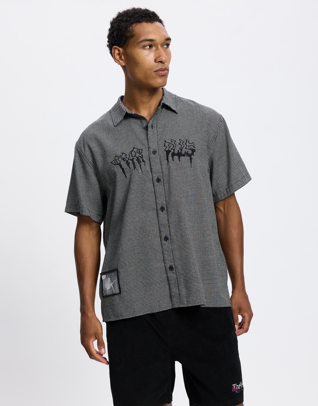 Thrills - Cut Shattered Cropped Short Sleeve Shirt