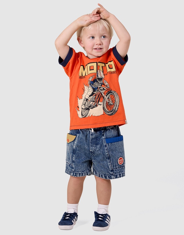 Goldie + Ace - Colour Block Vintage Denim Shorts - Babies-Kids