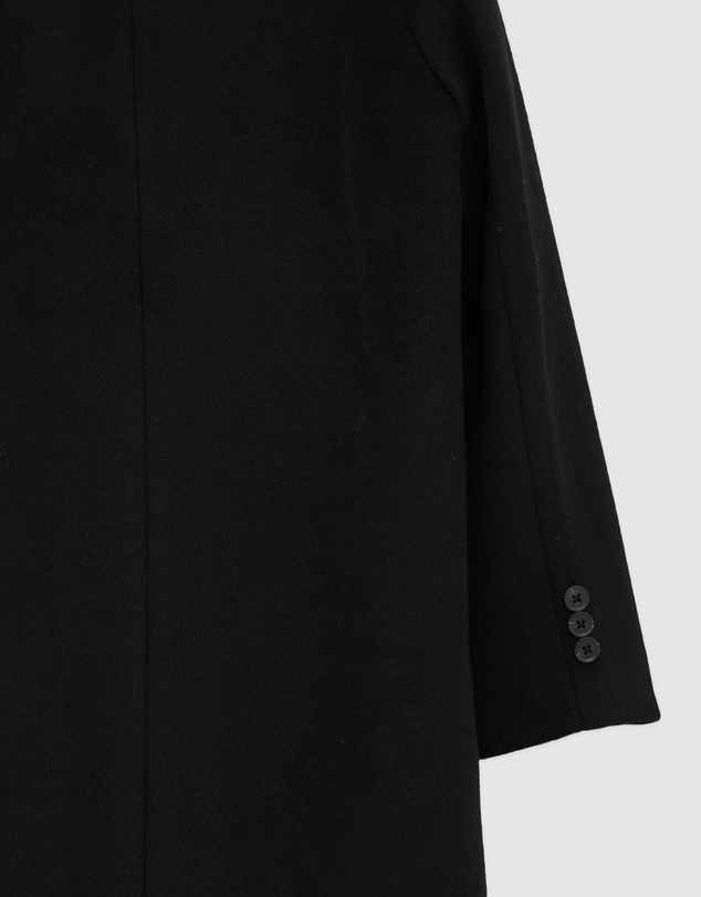 Revibe - Repaired Minima Esenciales Maren Brushed Wool Long Coat - AU 8