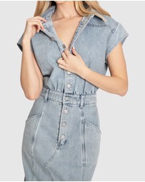 Belle & Bloom - Sundown Denim Midi Shirt Dress