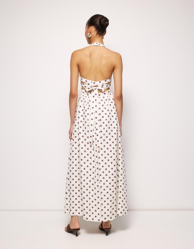 AERE - Tali Linen Cross Back Midi Dress