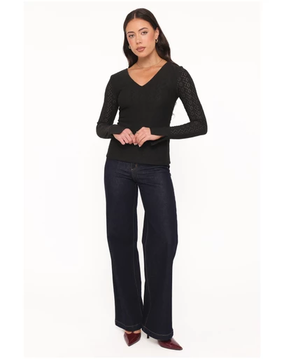 Petal & Pup - Brooklyn Eyelet Top - Black