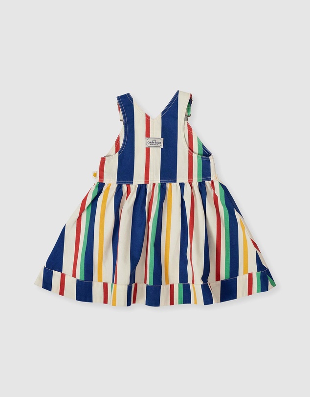 Goldie + Ace - 90s Bold Stripe Heidi Denim Dress - Babies-Kids