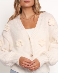 Petal & Pup - Harlee Flower Cardigan - White