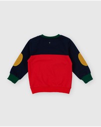 Goldie + Ace - Colour Block Pocket Sweater - Babies-Kids