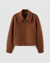 M.N.G - Wool Jacket With Shirt Collar