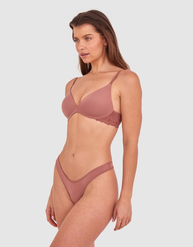 Bras N Things - NKD Push Up Wirefree Bra - Mocha
