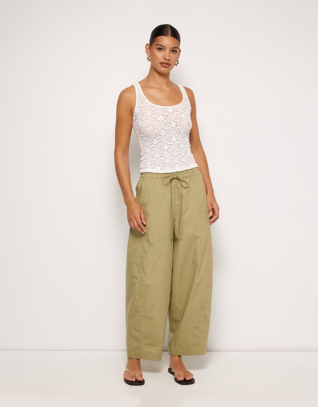 AERE - Organic Cotton Barrel Leg Pants
