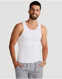 Vacay Swimwear - Rib Singlet White