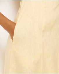 AERE - Florie Linen Midi Dress