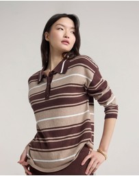 Oxford - Pip Striped Polo Knit
