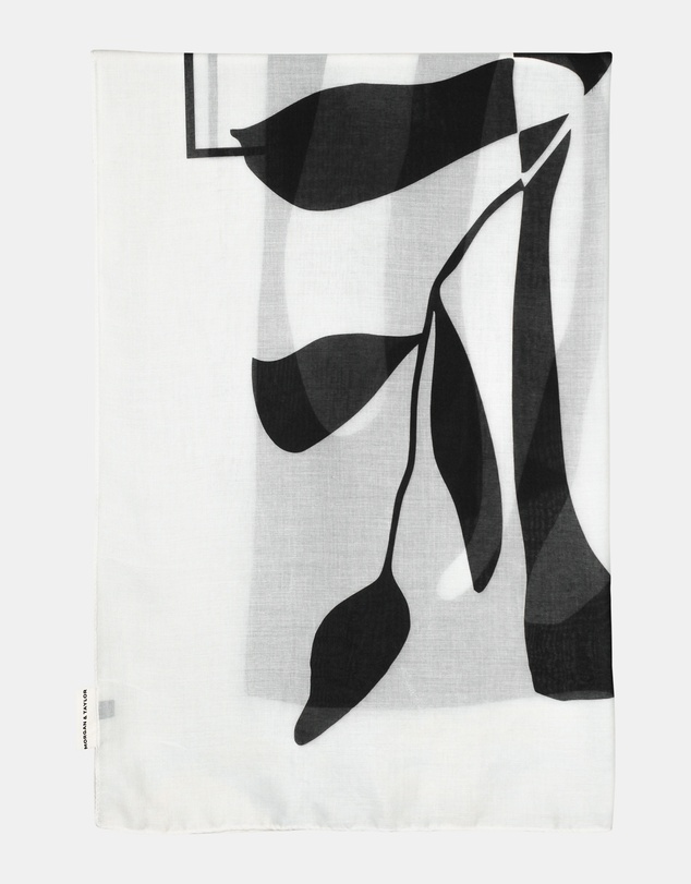 Morgan & Taylor - Olivia Light-Weight Scarf in Black & White