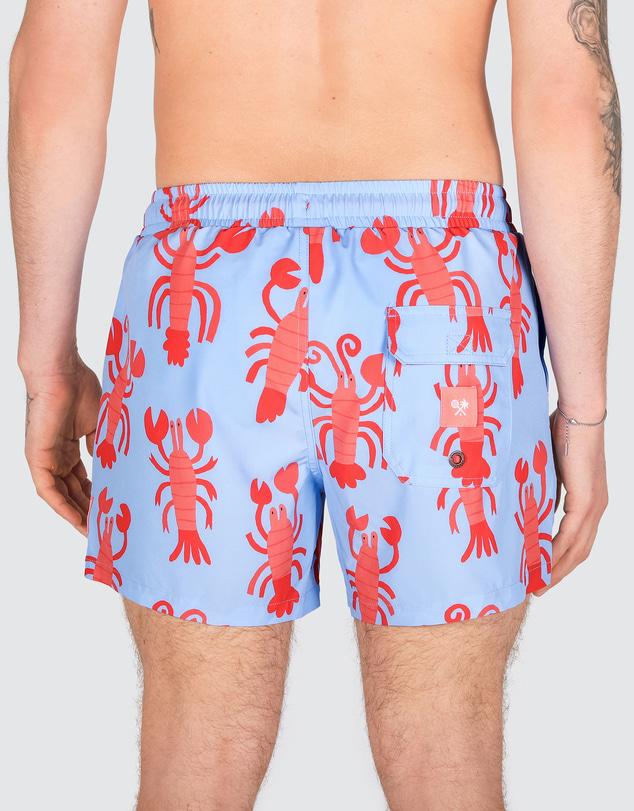 Skwosh - Rock Lobster Men's Eco Swim Shorts in Light Blue