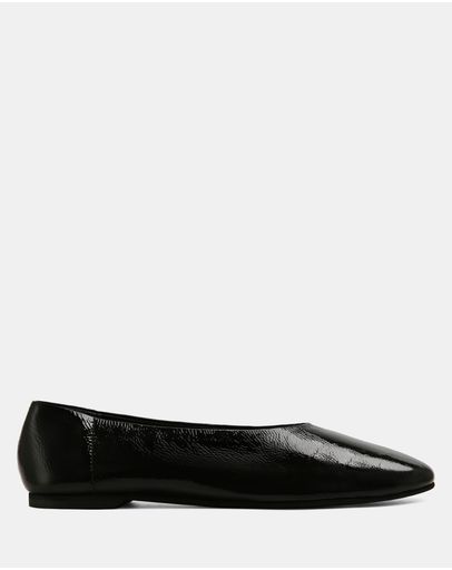 Black Crinkle Patent Leather