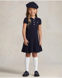 Polo Ralph Lauren - Cable-Knit Cotton Polo Sweater Dress - Kids - The Iconic Exclusive