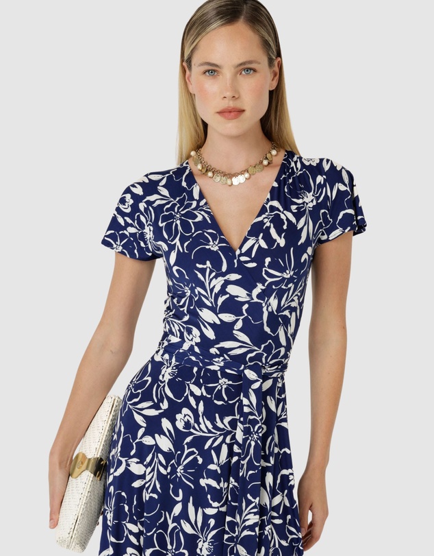 SACHA DRAKE - Reverse Wrap Midi Dress
