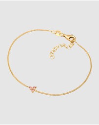 Elli Jewelry - Bracelet Crystal 925 Sterling Silver Gold-Plated