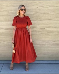 Esther & Co - Iolana Dress - Rust
