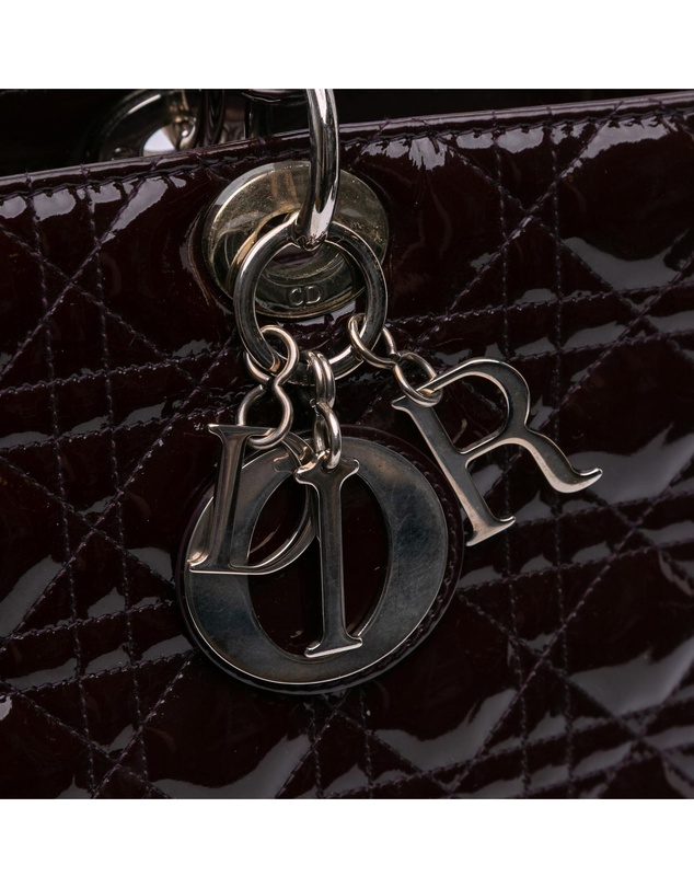 Dior - Pre-Loved Large Patent Cannage Lady Dior