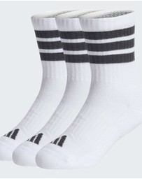 adidas Performance - Kids 3-Stripes Cushioned Crew Socks 3 Pair Pack