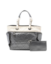 Pre-Loved by Azura Reborn - Pre-Loved Large Bicolor Quilted Coated Canvas Paris Biarritz Tote