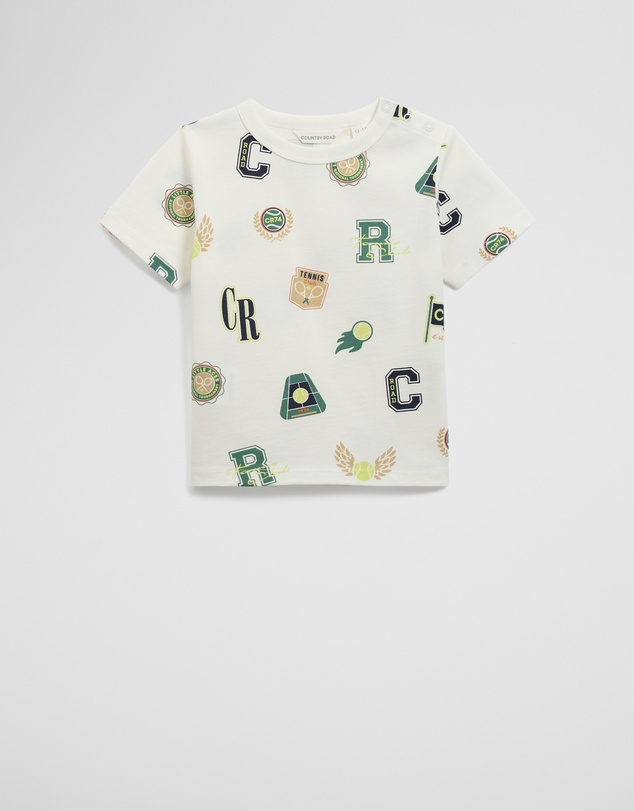 Country Road - Cotton Tennis Motif T-shirt