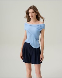 IDA+S - Romy Silk Off The Shoulder Top