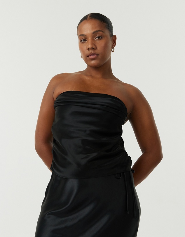 Third Form - Satin Drape Bustier