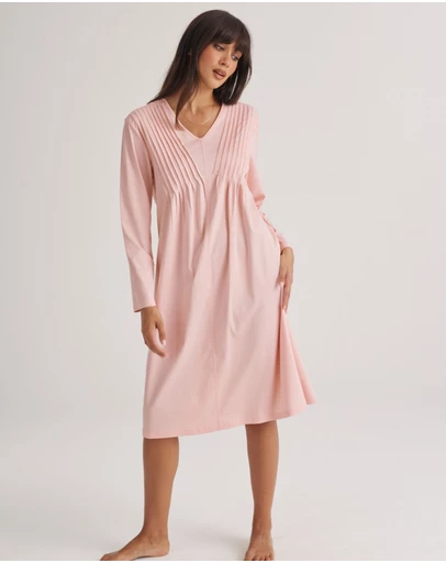 Love and Lustre - Pin Tuck L/S Nightie