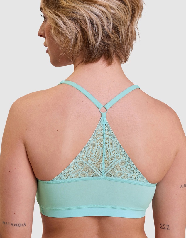 Billet Doux - Zen Light Dentelle Longline Racerback Padded Wirefree Bralette