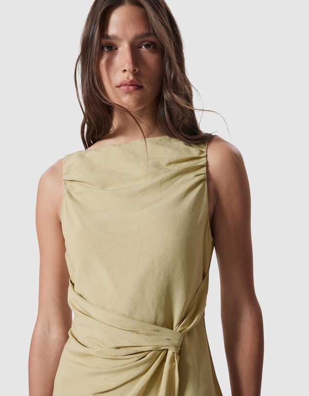 & Other Stories - Asymmetric Wrap-Knot Midi Dress