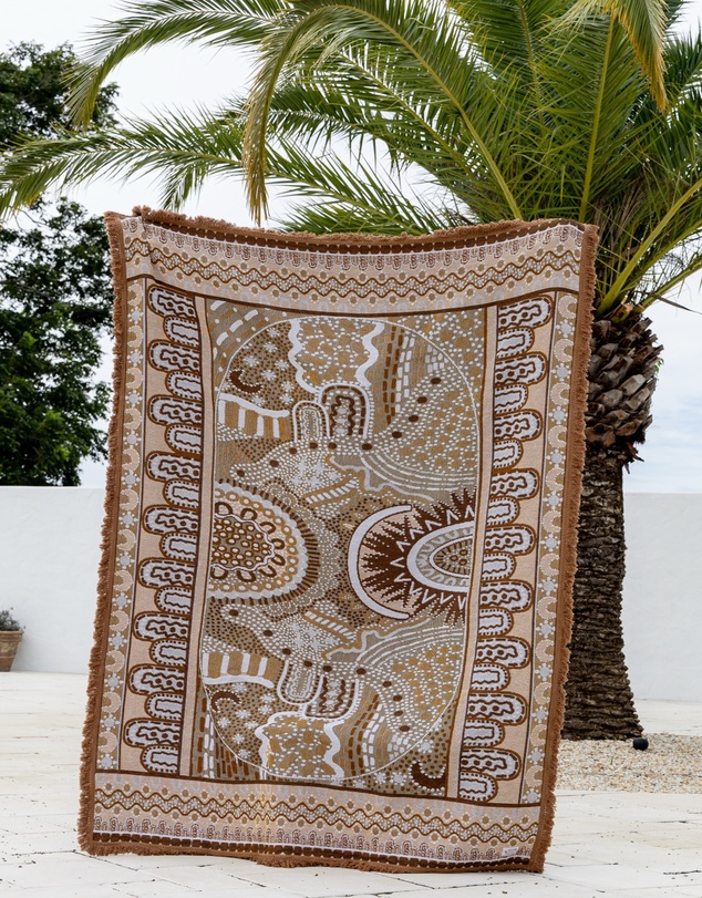 Good Throw Co - Brown Alkira Art Throw Rug