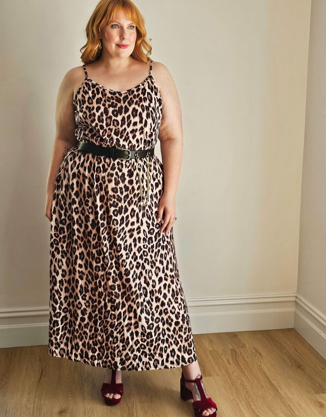 Hope & Harvest - Maxi Slip Dress Leopard Print