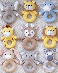Living Textiles - Knitted Ring Rattle - Amelia the Bunny