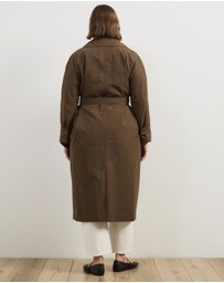 Atmos&Here Curvy - Cora Lightweight Trench Coat