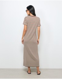 AERE - Vita Stripe T-Shirt Dress