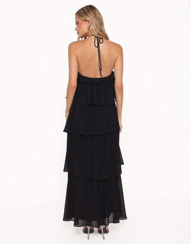 Petal & Pup - Chasity Halterneck Maxi Dress - Black