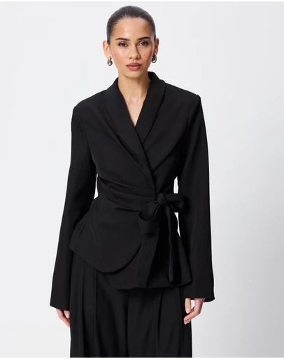 Tussah - Blair Ruched Side Tie Blazer
