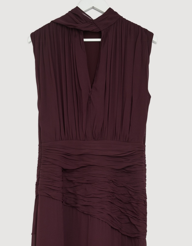 Revibe - Repaired Shona Joy Amina Scarf Neck Maxi Dress - AU 10
