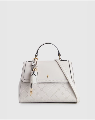 Laura Jones - Logo Emboss Top Handle Bag