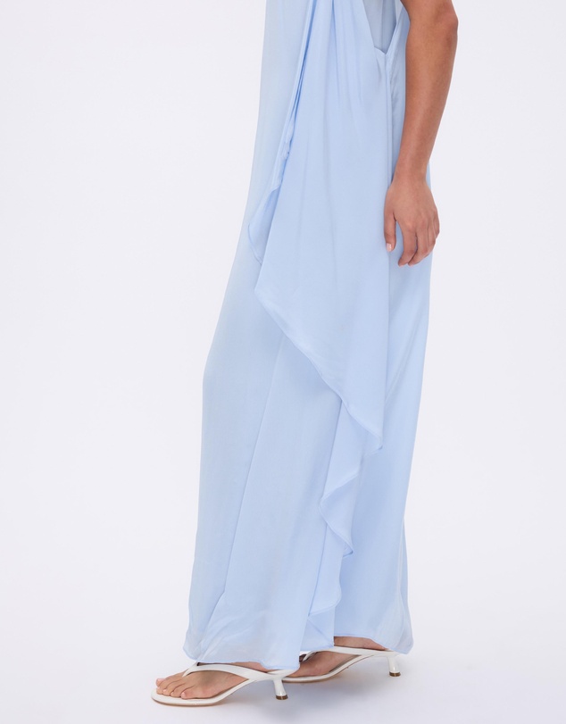 Minima Esenciales - Hallie Sheer Viscose Draped Maxi Dress
