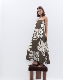 UNISON - Strapless Ramie Maxi Dress